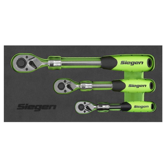 Siegen Extendable Ratchet Wrench Set 3pc | S01285