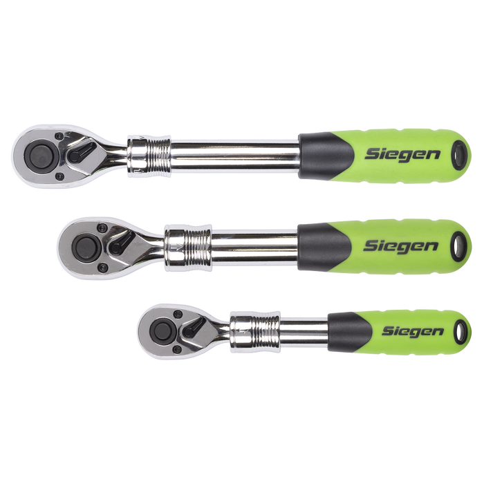 Siegen Extendable Ratchet Wrench Set 3pc | S01285
