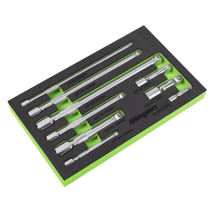 Extension Bar Set 1/4", 3/8" & 1/2"Sq Drive 9pc | S01292