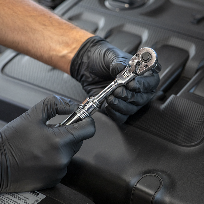 Siegen Extendable Flexi-Head Ratchet Wrench 1/4"Sq Drive | S01294