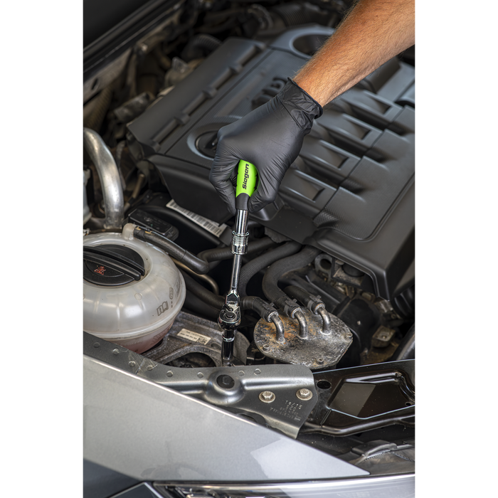 Siegen Extendable Flexi-Head Ratchet Wrench 1/4"Sq Drive | S01294