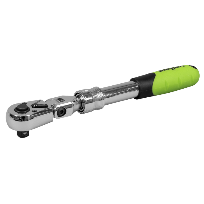 Siegen Extendable Flexi-Head Ratchet Wrench 3/8"Sq Drive | S01295