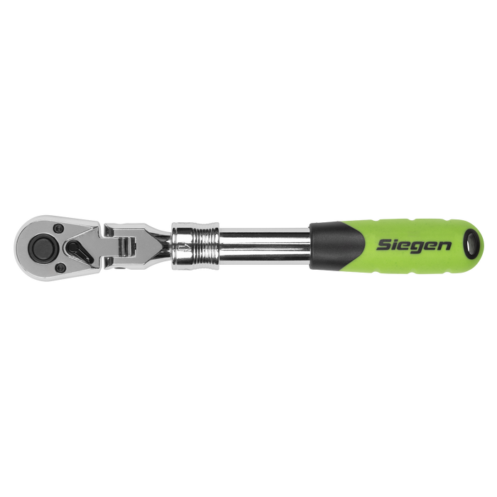 Siegen Extendable Flexi-Head Ratchet Wrench 3/8"Sq Drive | S01295