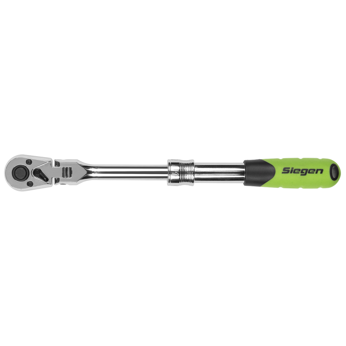 Siegen Extendable Flexi-Head Ratchet Wrench 3/8"Sq Drive | S01295