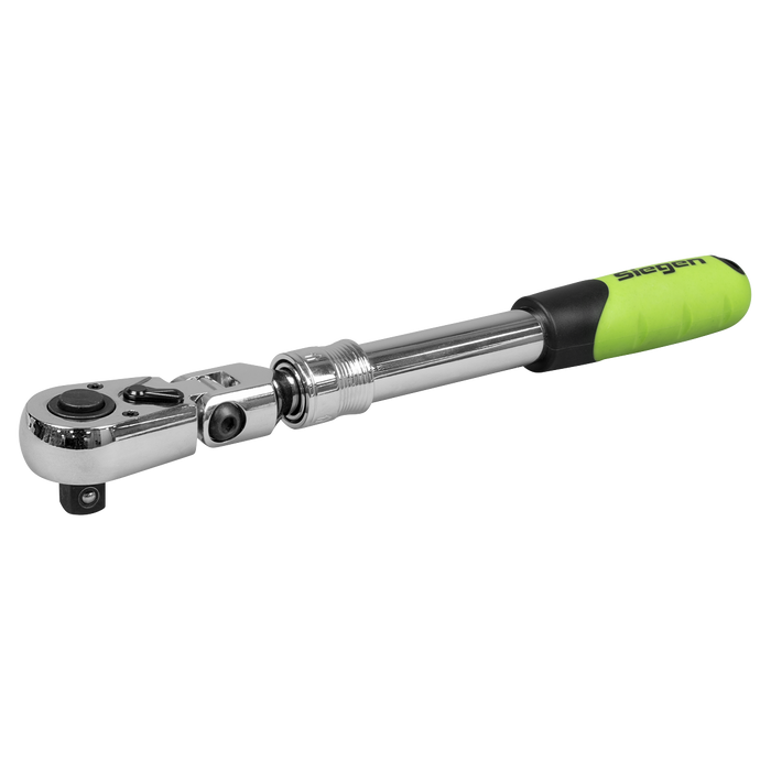 Siegen Extendable Flexi-Head Ratchet Wrench 1/2"Sq Drive | S01296