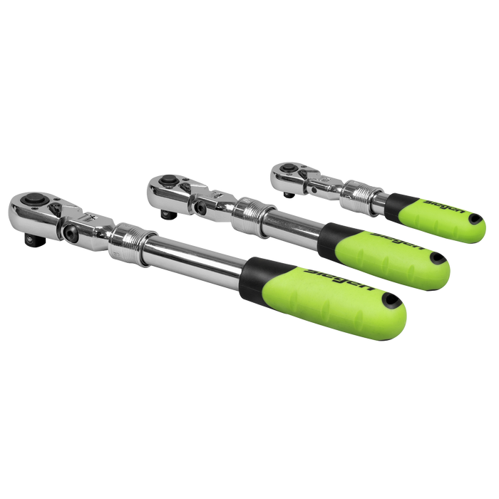 Siegen Extendable Flexi-Head Ratchet Wrench Set 3pc | S01297