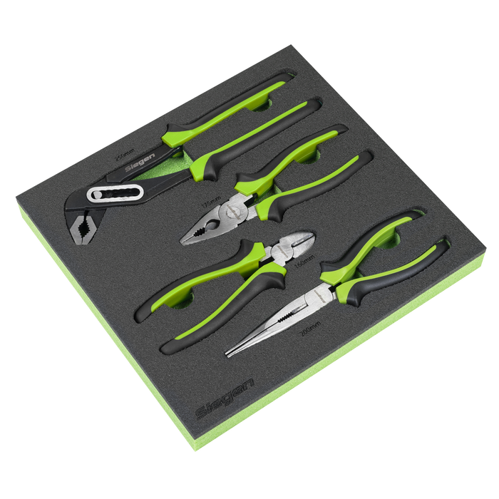 Siegen Comfort Grip Pliers Set 4pc | S01298
