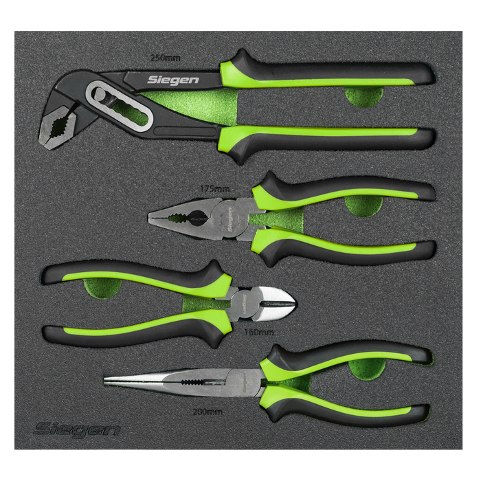Siegen Comfort Grip Pliers Set 4pc | S01298