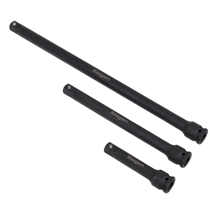 Siegen Impact Extension Bar Set 3/8"Sq Drive 3pc | S01321