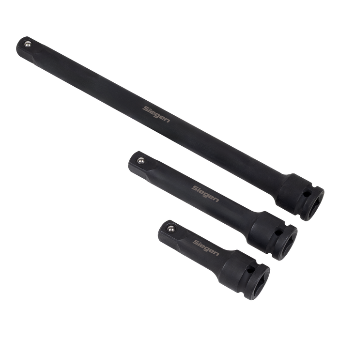 Siegen Impact Extension Bar Set 1/2"Sq Drive 3pc | S01322