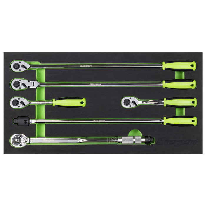 Siegen Ratchet Wrench, Breaker Bar & Torque Wrench Set 1/2"Sq Drive 6pc | S01326