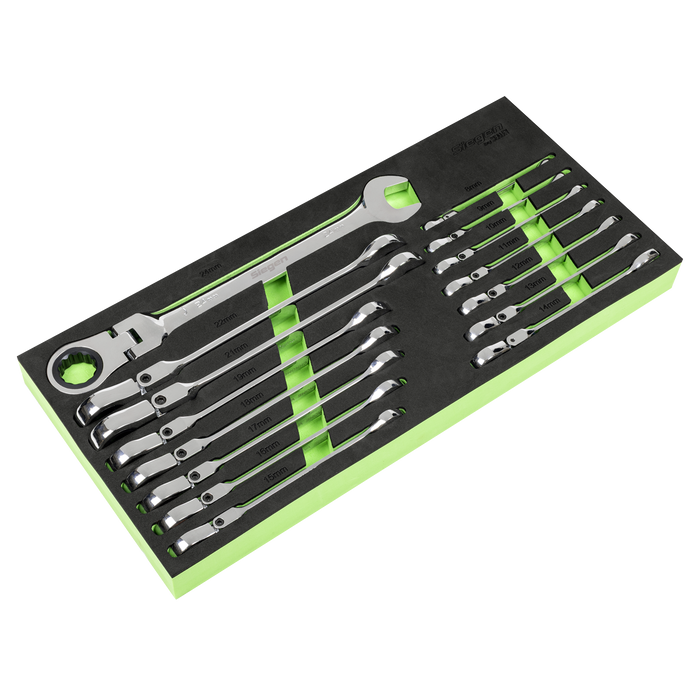 Flexi-Head Combination Ratchet Spanner Set 15pc | S01329