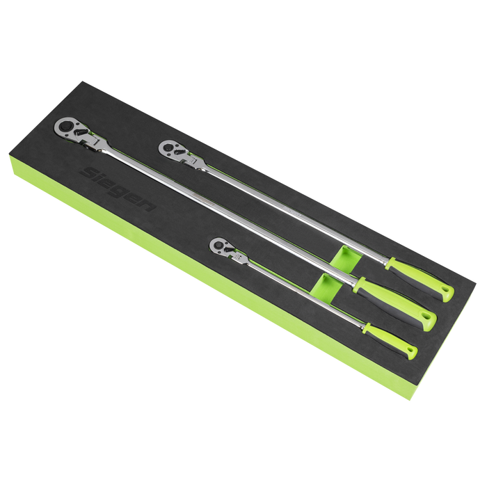 Extra-Long Flexi-Head Ratchet Wrench Set 3pc | S01333