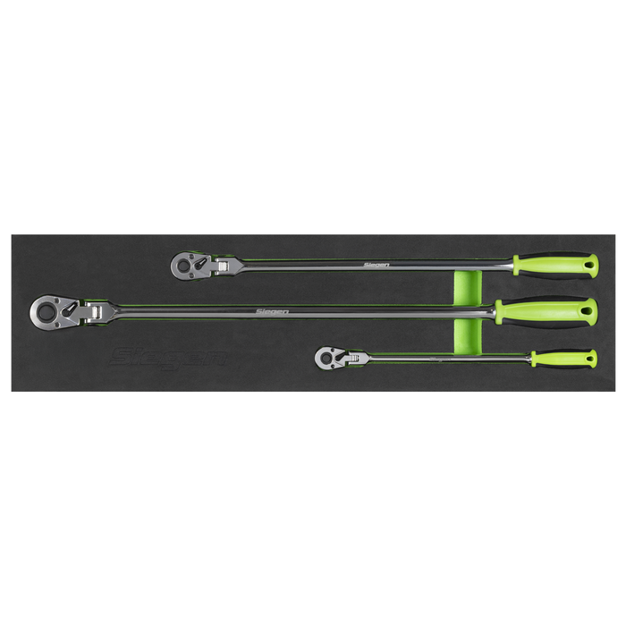 Extra-Long Flexi-Head Ratchet Wrench Set 3pc | S01333