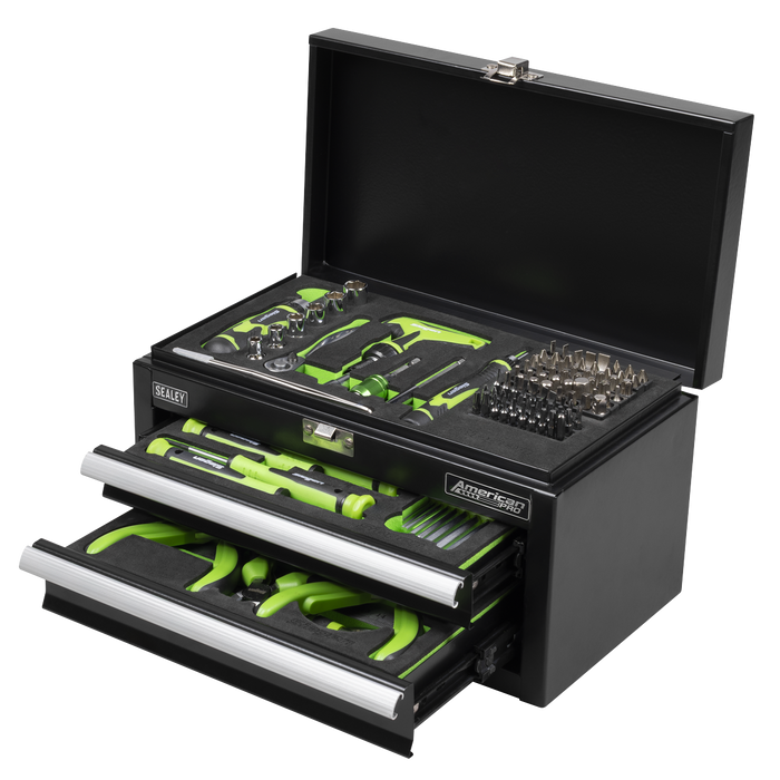 Siegen Mini Toolbox 2 Drawer with 111pc Tool Kit | S01335