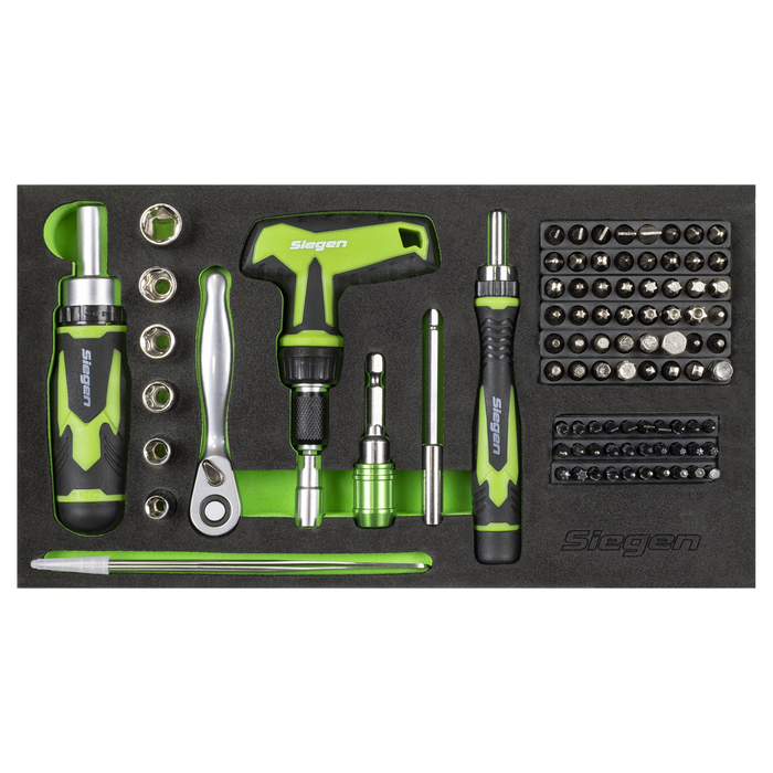 Siegen Mini Toolbox 2 Drawer with 111pc Tool Kit | S01335