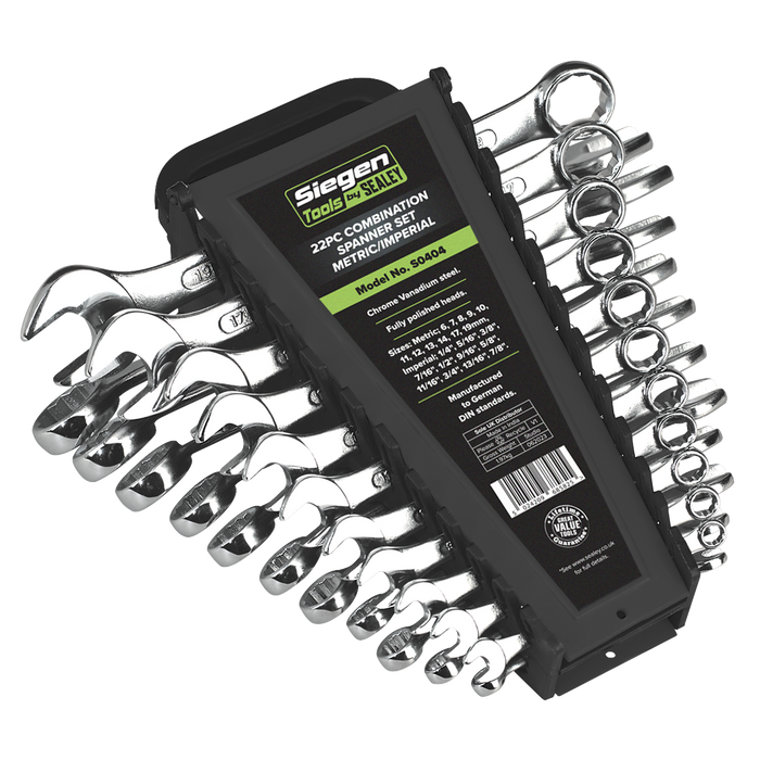 Siegen Metric/Imperial Combination Spanner Set 22pc | S0404