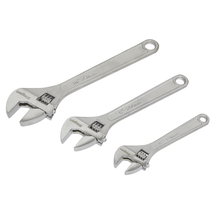 Siegen Adjustable Wrench Set 3pc | S0448