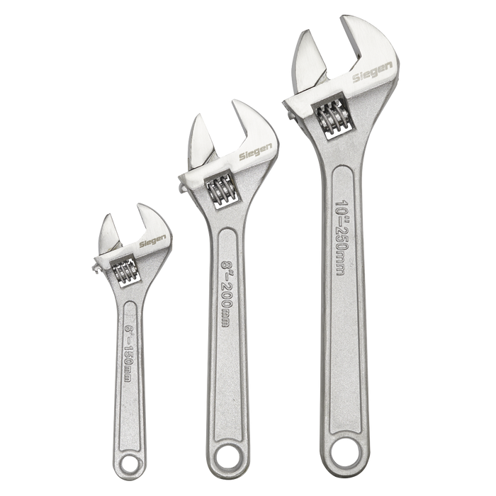 Siegen Adjustable Wrench Set 3pc | S0448