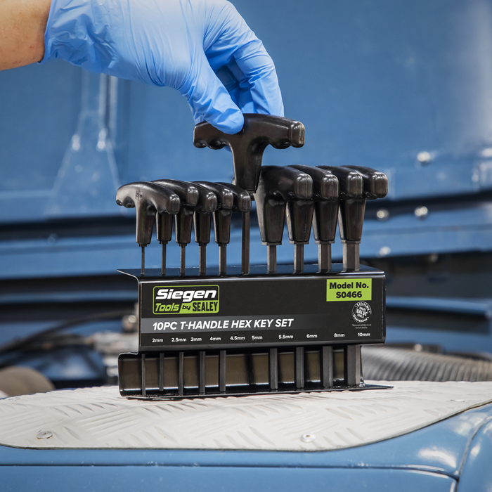 Siegen T-Handle Hex Key Set 10pc | S0466