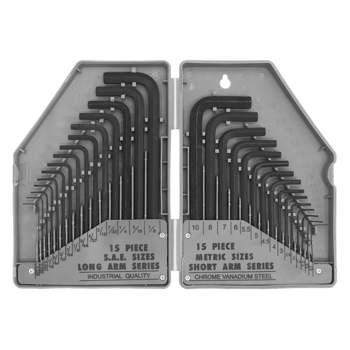 Siegen Metric/Imperial Long/Short-Arm Hex Key Set 30pc | S0484