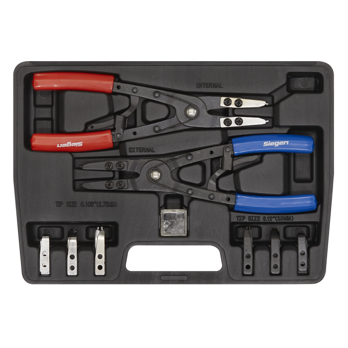 Siegen Internal/External Circlip Pliers Set 265mm | S0553
