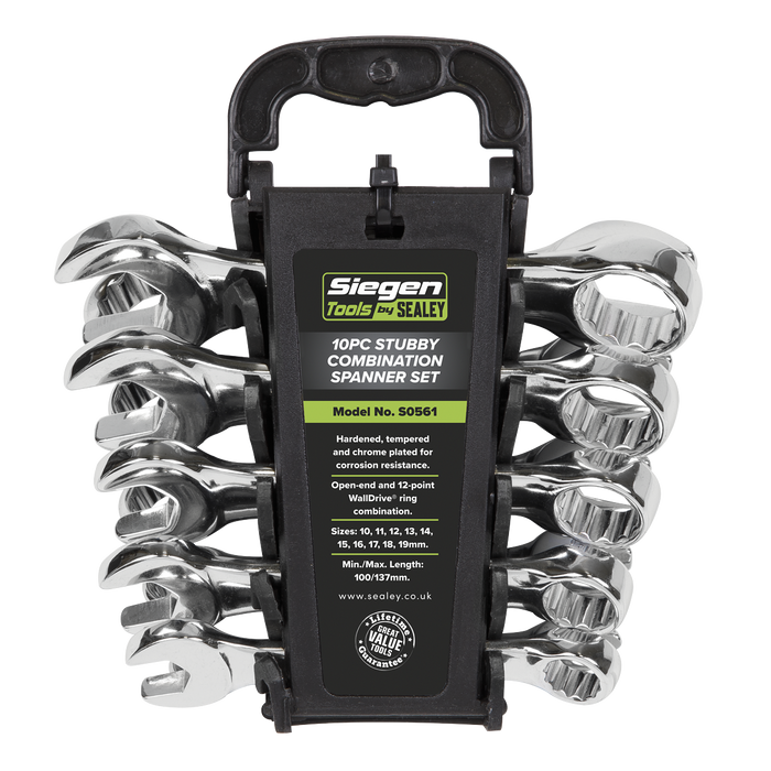 Siegen Stubby Combination Spanner Set 10pc | S0561