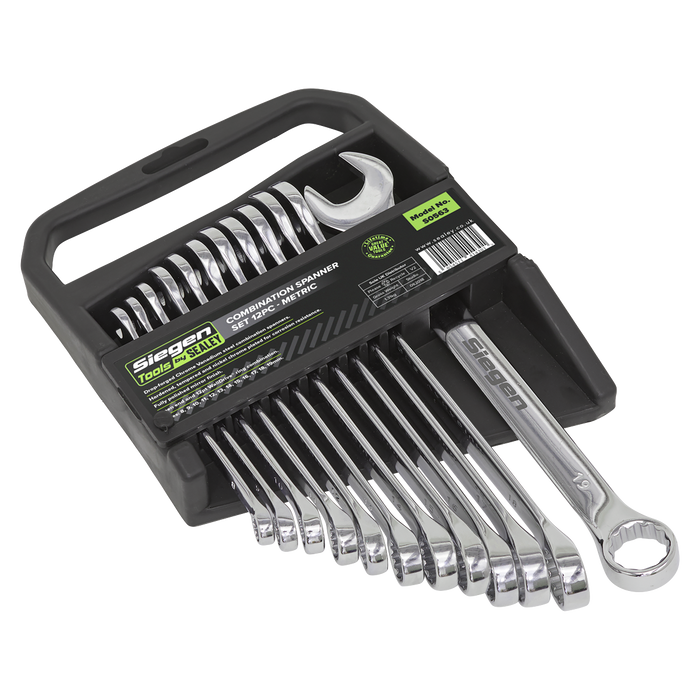 Siegen Combination Spanner Set 8-19mm 12pc | S0563
