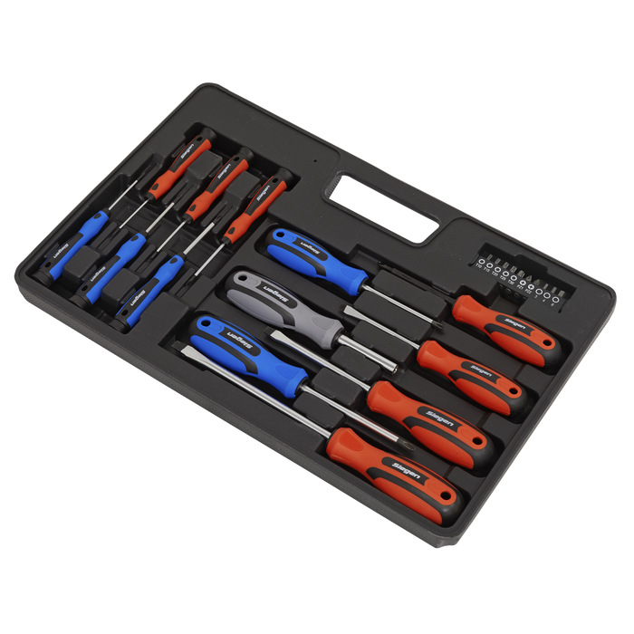 Siegen Soft Grip Screwdriver & Bit Set 23pc | S0598
