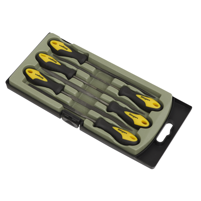 Siegen Needle File Set 100mm 6pc | S0628