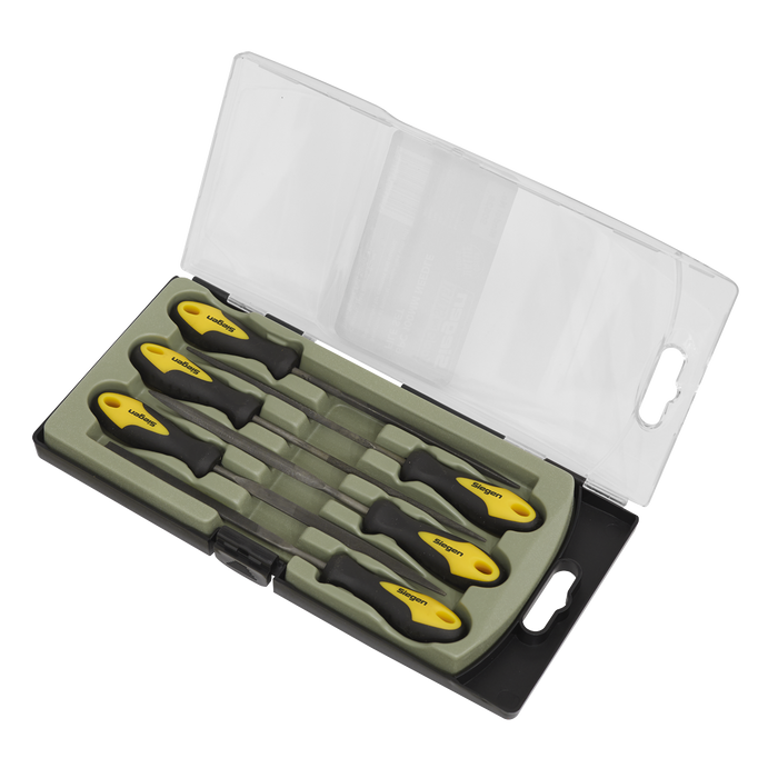 Siegen Needle File Set 100mm 6pc | S0628