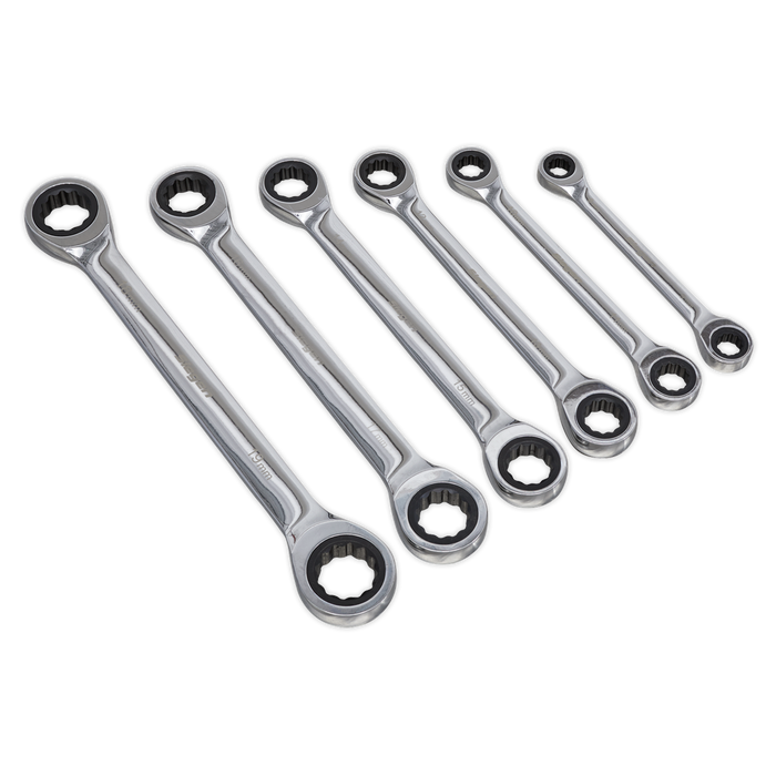 Siegen Double End Ratchet Ring Spanner Set 6pc | S0636