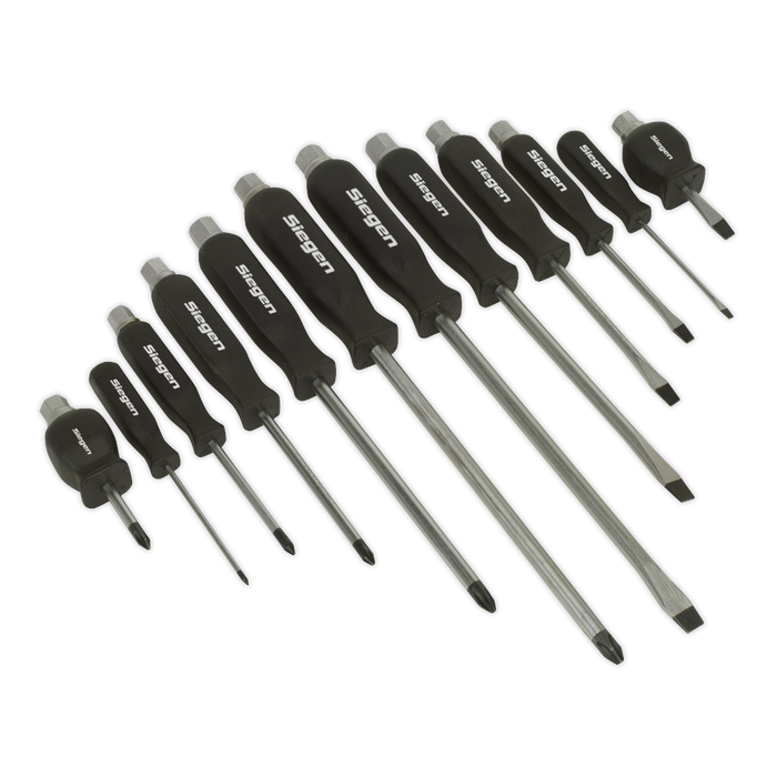 Siegen Hammer-Thru Screwdriver Set 12pc | S0641