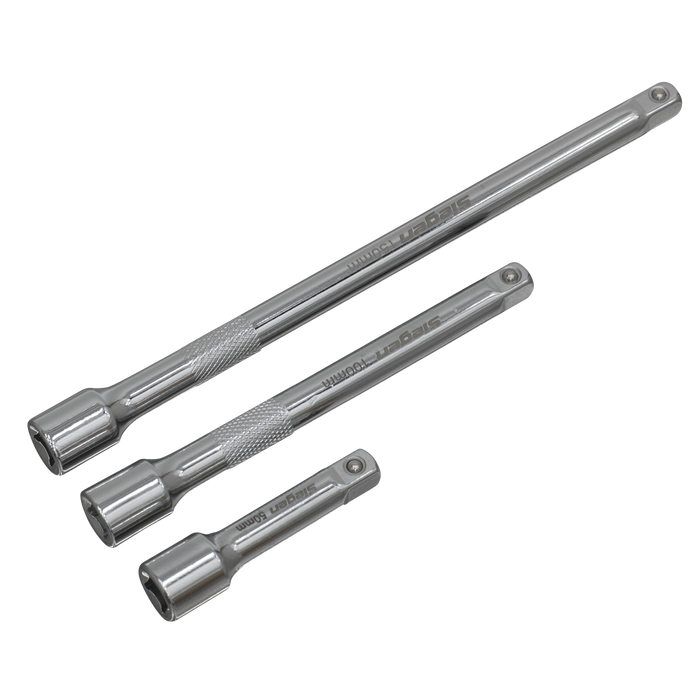 Siegen Extension Bar Set 1/4"Sq Drive 3pc | S0718