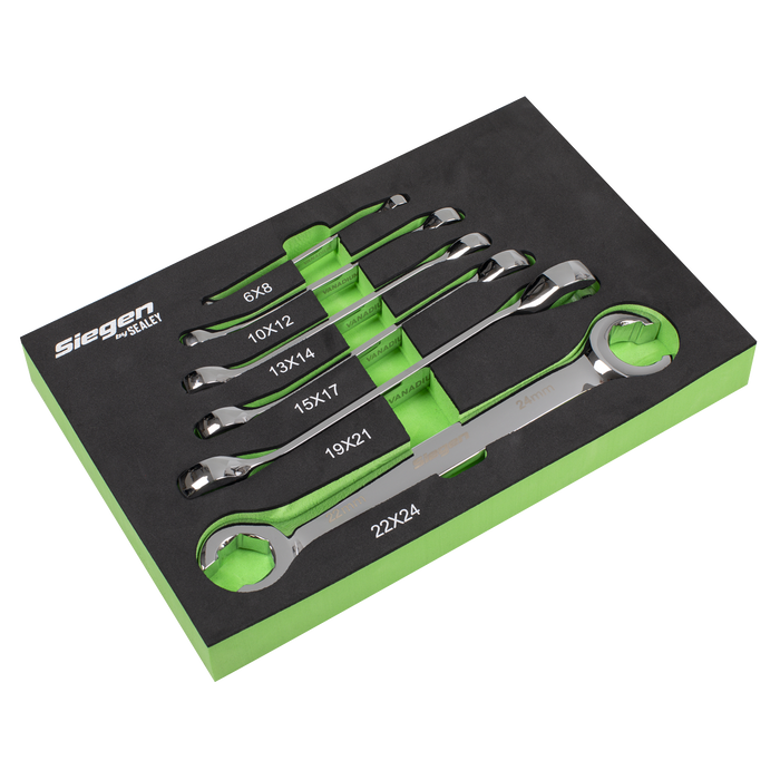 Flare Nut Spanner Set in EVA Foam Tray 6pc | S0767