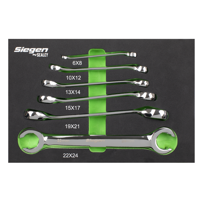 Flare Nut Spanner Set in EVA Foam Tray 6pc | S0767