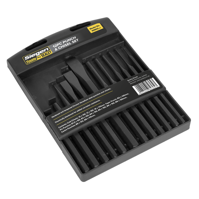 Siegen Punch & Chisel Set 12pc | S0802