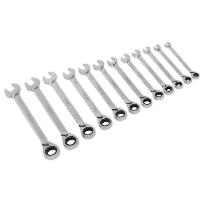 Siegen Reversible Combination Ratchet Spanner Set 12pc | S0840