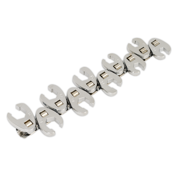 Siegen Flare Nut Crow's Foot Wrench Set 3/8"Sq Drive 10pc | S0845