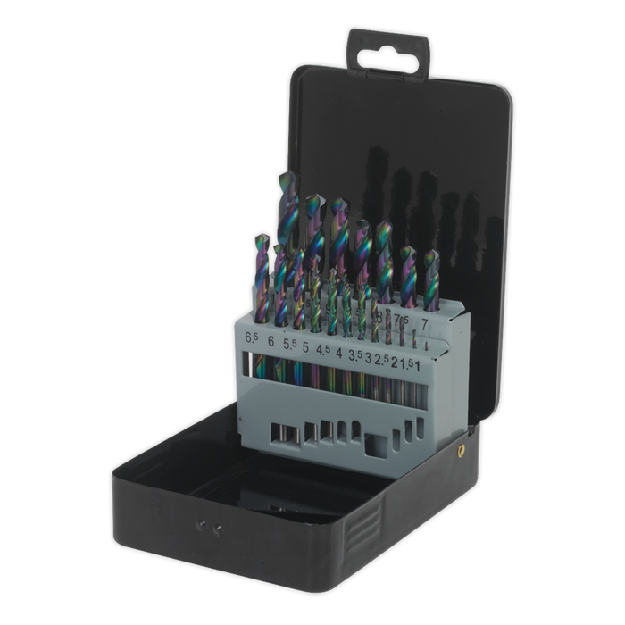 Siegen HSS Edge Ground Drill Bit Set 19pc - DIN 338 | S0868