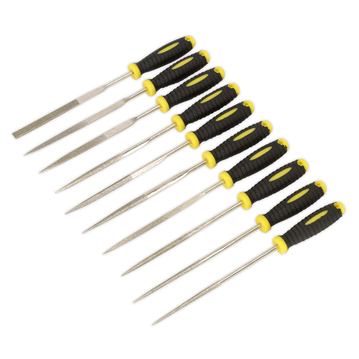 Siegen Diamond Needle File Set 100mm 10pc | S0896