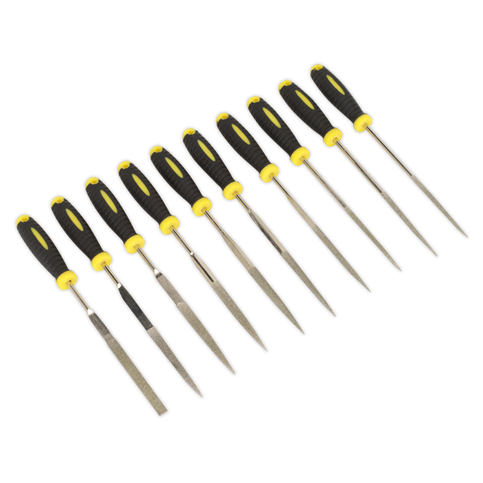 Siegen Diamond Needle File Set 100mm 10pc | S0896
