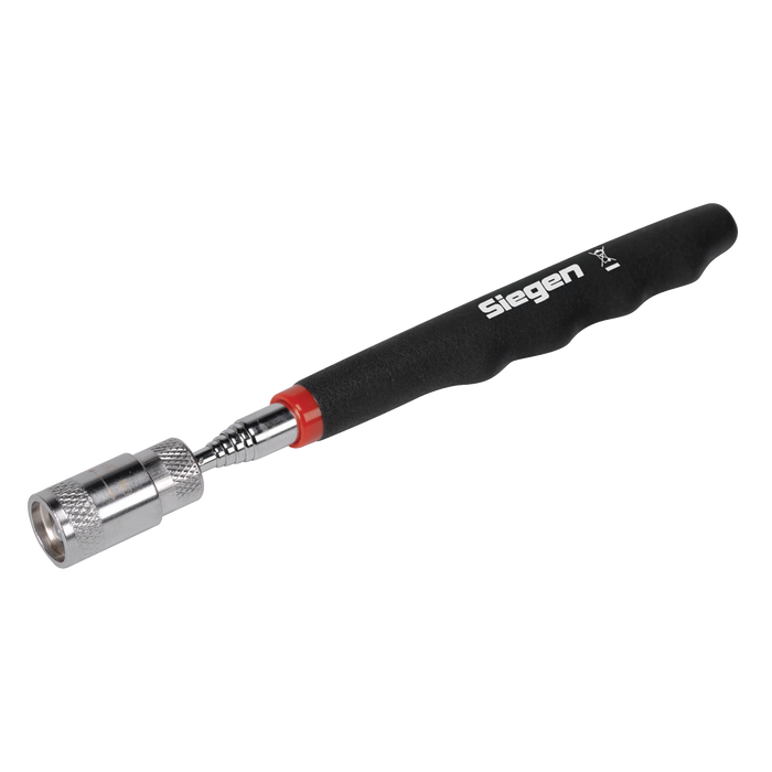 Siegen Heavy-Duty Magnetic Pick-Up Tool with LED 3.6kg Capacity - Display Box of 16 | S0903DB
