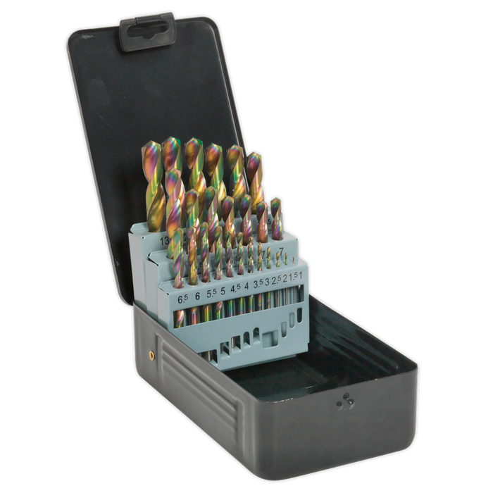 Siegen HSS Edge Ground Drill Bit Set 25pc - DIN 338 | S0938