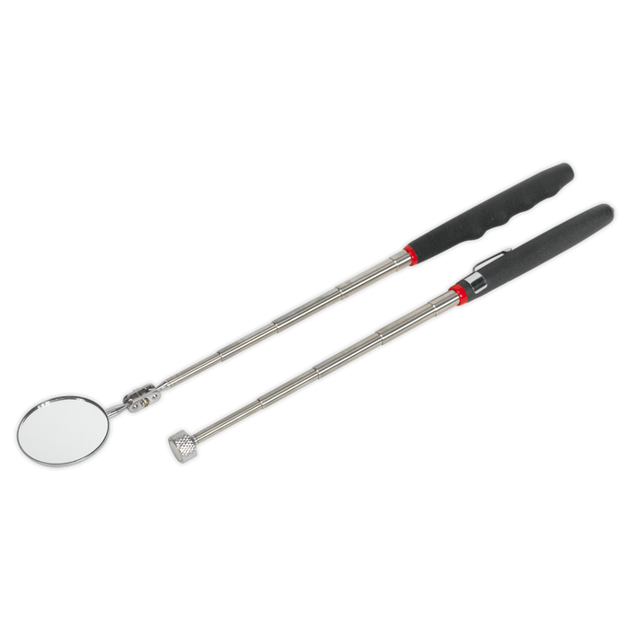 Siegen Telescopic Magnetic Pick-Up Tool & Inspection Mirror Set 2pc | S0940