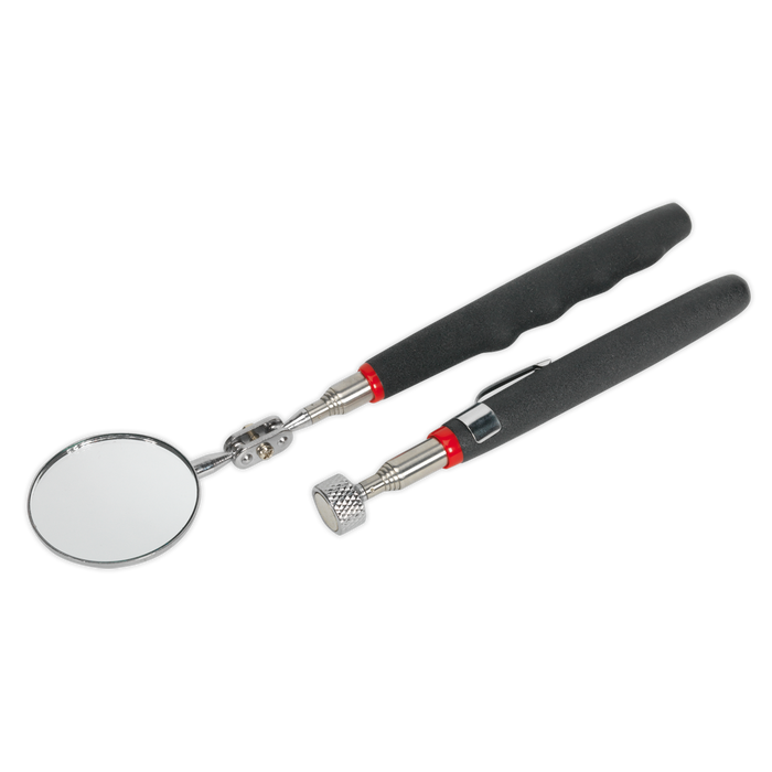Siegen Telescopic Magnetic Pick-Up Tool & Inspection Mirror Set 2pc | S0940