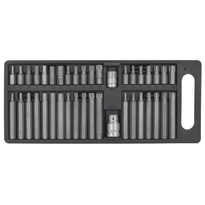 Siegen TRX-Star*/Hex/Spline Bit Set 3/8" & 1/2"Sq Drive 40pc | S0982