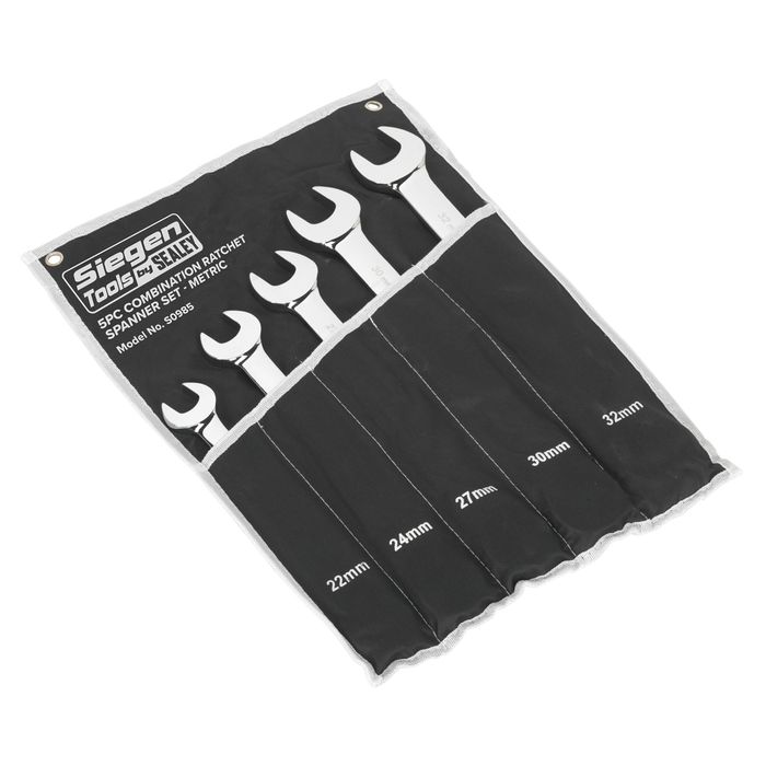 Siegen Combination Ratchet Spanner Set 5pc | S0985