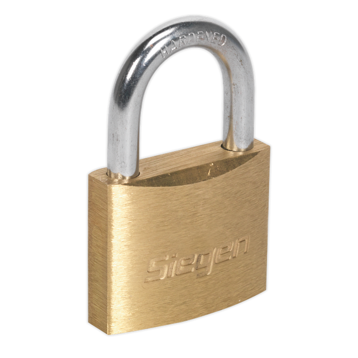 Siegen Brass Body Padlock with Brass Cylinder 40mm | S0987