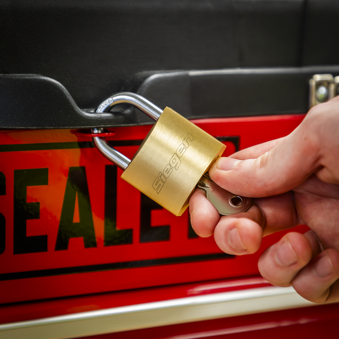 Siegen Brass Body Padlock with Brass Cylinder Keyed Alike - Pack of 4 | S0992